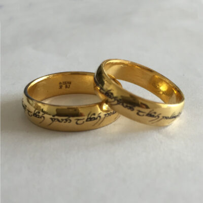 Ideas To Personalize Wedding Rings: engraved prayers
